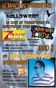 MONTAGE poster HALLOWEEN ZONE + DAN DESNOYERS